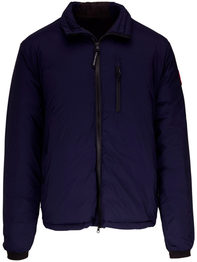 Canada Goose Down-feather Logo-patch Jacket In Blue