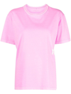 Alexander Wang Logo-print Cotton T-shirt In Pink