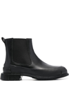 Camper 35mm Chunky Leather Boots In Black