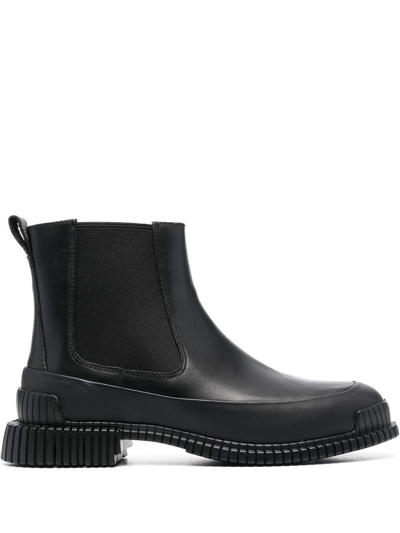 Camper 35mm Chunky Leather Boots In Black