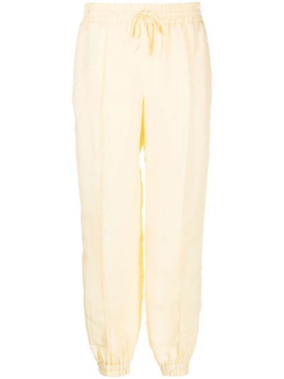 Jil Sander Drawstring Cotton Track Trousers In Multi