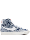 Nike Blazer Mid '77 "washed Denim" Sneakers In Blue