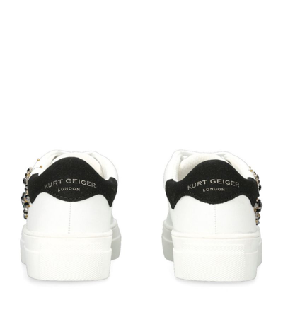 Kurt Geiger Leather Mini Laney Eye Sneakers In White