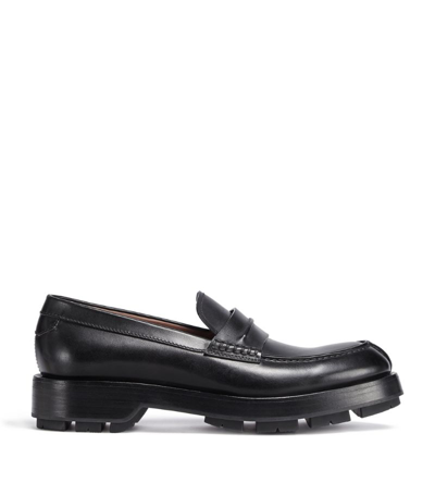 Zegna Leather Loafers In Black
