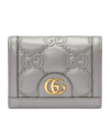 Gucci Matelassé Leather Gg Bifold Wallet In Grey