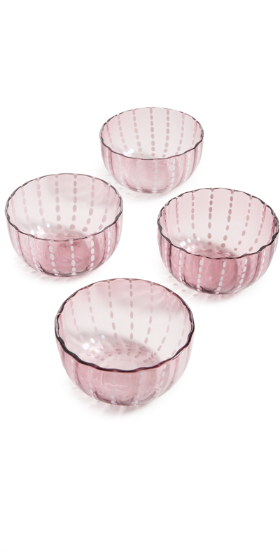 Zafferano Perle Small Bowl Set Of 4 In Amethyst