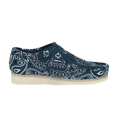 Pre-owned Clarks Supreme X Wallabee 'blue Bandana'