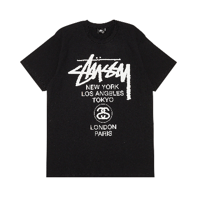 Pre-owned Stussy World Tour Tee 'black'