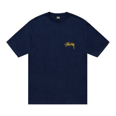 Pre-owned Stussy Ist Lion Tee 'navy' In Blue