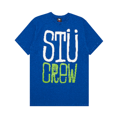 Pre-owned Stussy Stu Crew Tee 'blue'