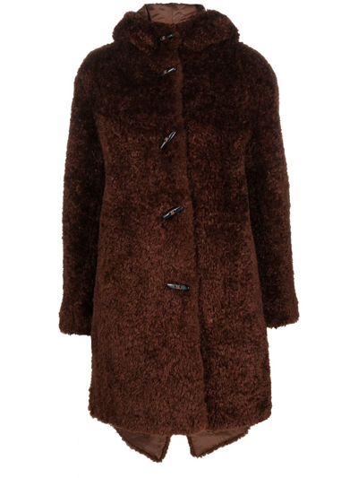 Rag & Bone Toggle-fastening Hooded Coat In Brown