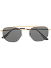 Ray Ban Aviator-frame Sunglasses In Gold