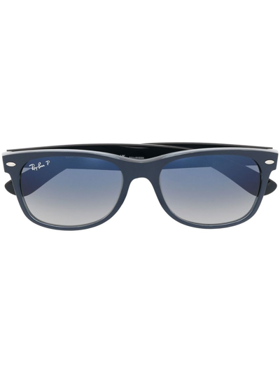 Ray Ban Square-frame Tinted Sunglasses In Blue