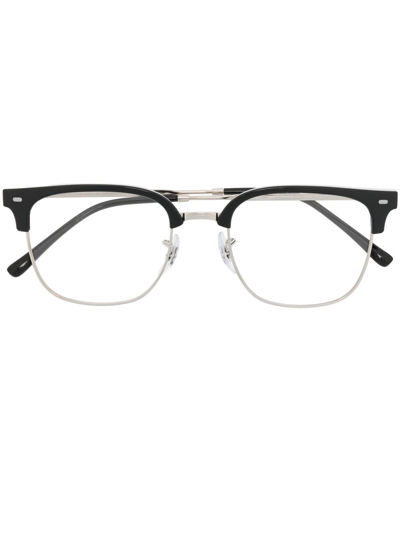 Ray Ban Square-frame Optical Glasses In Silver