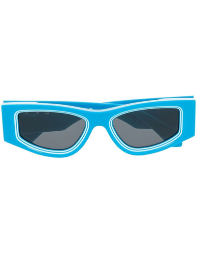 Off-white Logo-print Sunglasses In Blue