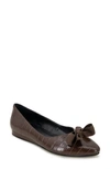 Reaction Kenneth Cole Lily Bow Flat In Brown