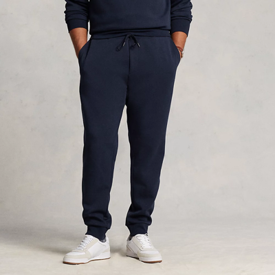 Polo Ralph Lauren Logo-embossed Double-knit Jogger Pant In Navy