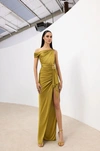 ZUHAIR MURAD JERSEY GOWN WITH BROOCH