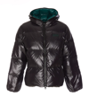 Duvetica Auva Hooded Full-zip Nylon Down Jacket In Black