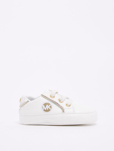 Michael Kors Kids' Baby Girl's Poppy Mk Crib Sneakers In White Gold