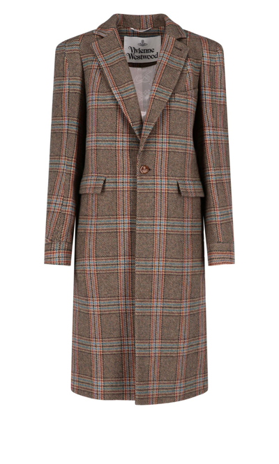 コート Vivienne Westwood Women's ALIEN TEDDY Check Coat Vivienne Westwood Women's ALIEN TEDDY Checked Coat 64552942