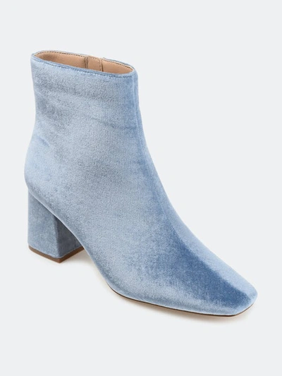 Journee Collection Hazara Block Heel Bootie In Blue