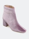 Journee Collection Hazara Block Heel Bootie In Lilac