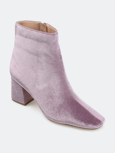 Journee Collection Hazara Block Heel Bootie In Purple