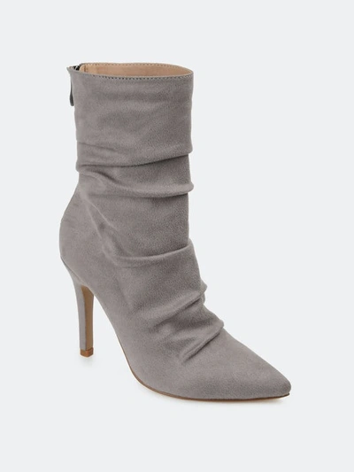 Journee Collection Collection Women's Wide Width Markie Bootie In Grey