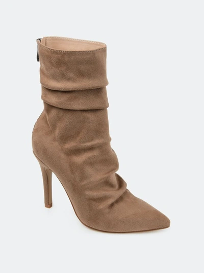 Journee Collection Collection Women's Wide Width Markie Bootie In Beige