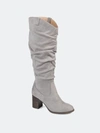 Journee Collection Women's Wide Width Wide Calf Aneil Boot In Grey