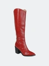 Journee Collection Collection Women's Tru Comfort Foam Wide Width Extra Wide Calf Daria Boot In Red