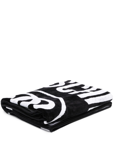 Moschino Logo-print Towel In 黑色