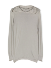 RICK OWENS FINE-KNIT HOODED TOP