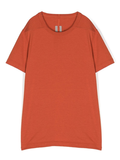 Rick Owens Organic-cotton T-shirt In 橘色