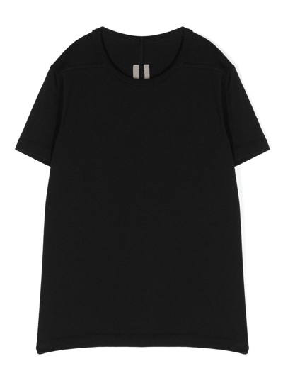 Rick Owens Organic-cotton T-shirt In 黑色