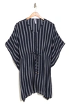 Boho Me Striped Tunic Dress In Navy