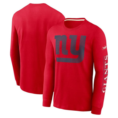 Nike Red New York Giants Fashion Long Sleeve T-shirt