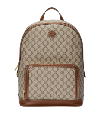 Gucci Gg Supreme Backpack In Brown
