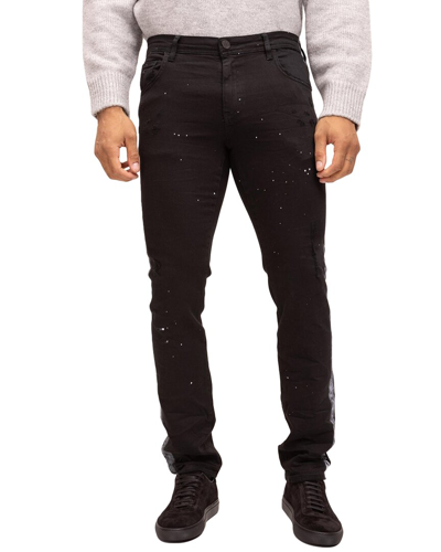 Ron Tomson Men's Modern Splattered Stripe Jeans In Nocolor