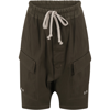 RICK OWENS GREEN BERMUDA-SHORTS FOR BOY