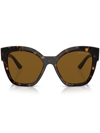 Prada Tortoiseshell Cat-eye Frame Sunglasses In Brown