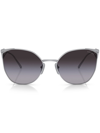 Prada Logo Cat-eye Frame Sunglasses In Silver