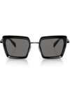Prada Oversized-frame Logo Sunglasses In Black