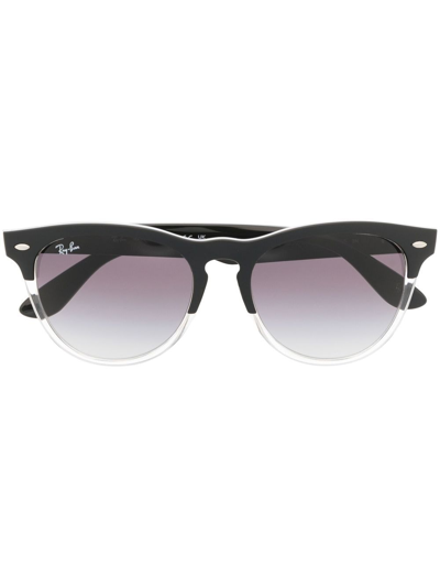 Ray Ban Round-frame Tinted Sunglasses In Black