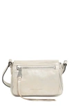 Aimee Kestenberg Sorrento Leather Crossbody Bag In Stone Silver