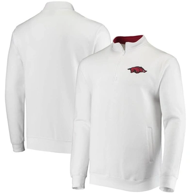 Colosseum Men's White Arkansas Razorbacks Tortugas Logo Quarter-zip Jacket