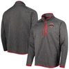 COLUMBIA COLUMBIA GRAY OHIO STATE BUCKEYES CANYON POINT OMNI-SHIELD RAGLAN HALF-ZIP PULLOVER TOP