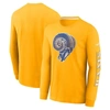 NIKE NIKE GOLD LOS ANGELES RAMS FASHION TRI-BLEND LONG SLEEVE T-SHIRT