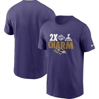 Nike Purple Baltimore Ravens Hometown Collection 2x Super Bowl Champions T-shirt